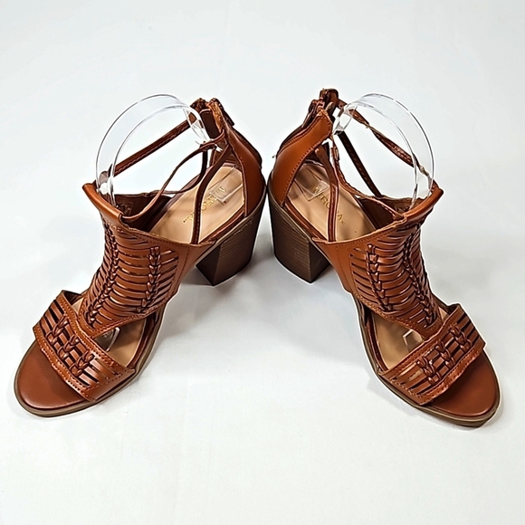 Merona Brown Leather Sandals Sz 7.5 - Picture 5 of 9